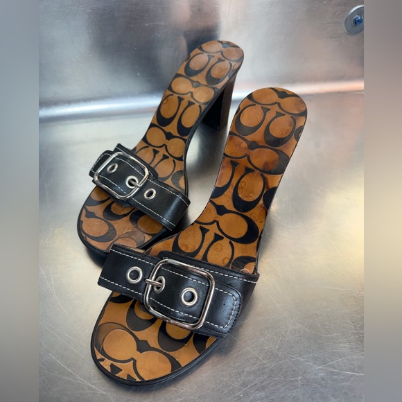 Coach Natalie Dark Brown Heels leather y2k Size 9 - Picture 3 of 8